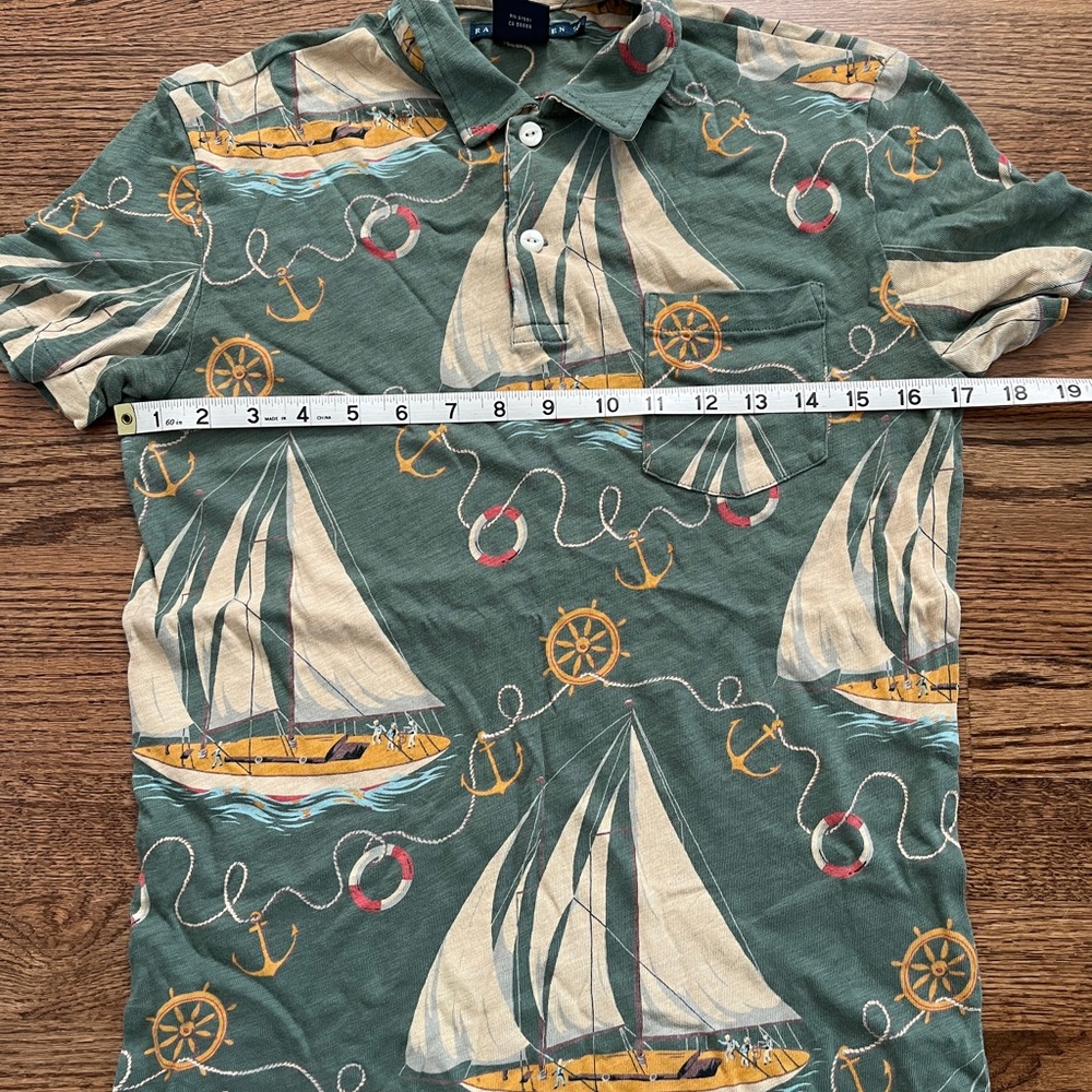 Ralph Lauren Vintage Nautical Print Polo Shirt